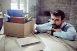 Businessman worried job office bearb
